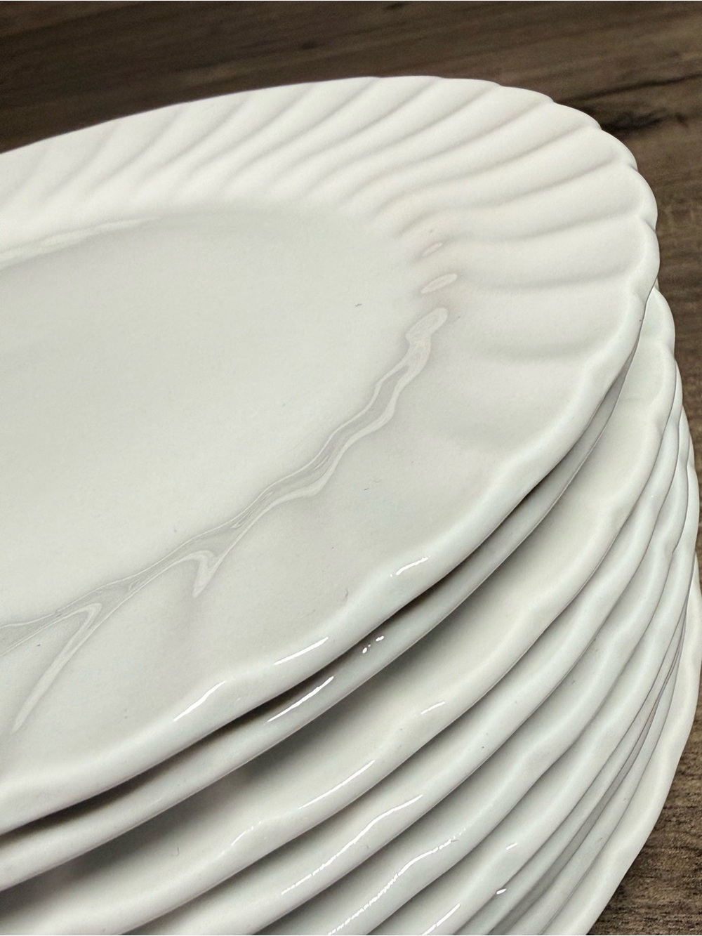Johnson Brothers Regency White Swirl Luncheon Plates Set of 4 — 8 5/8”